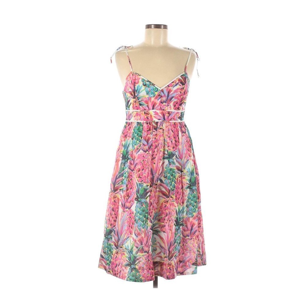 J. Crew Ratti painted pineapple dress